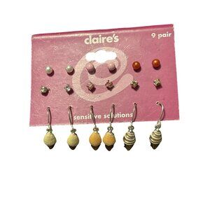 Claires Sensitive Solutions 9 Pair Earrings